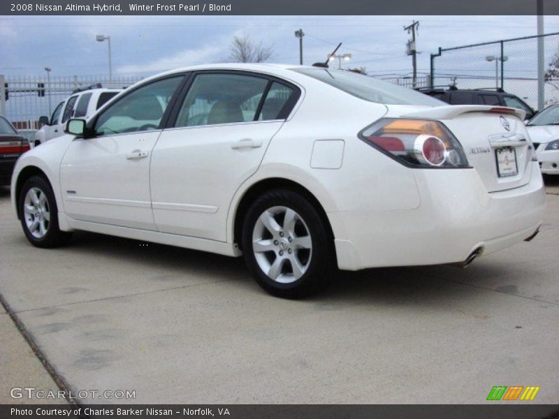 Winter Frost Pearl / Blond 2008 Nissan Altima Hybrid