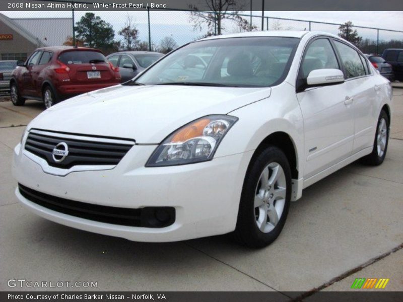 Winter Frost Pearl / Blond 2008 Nissan Altima Hybrid