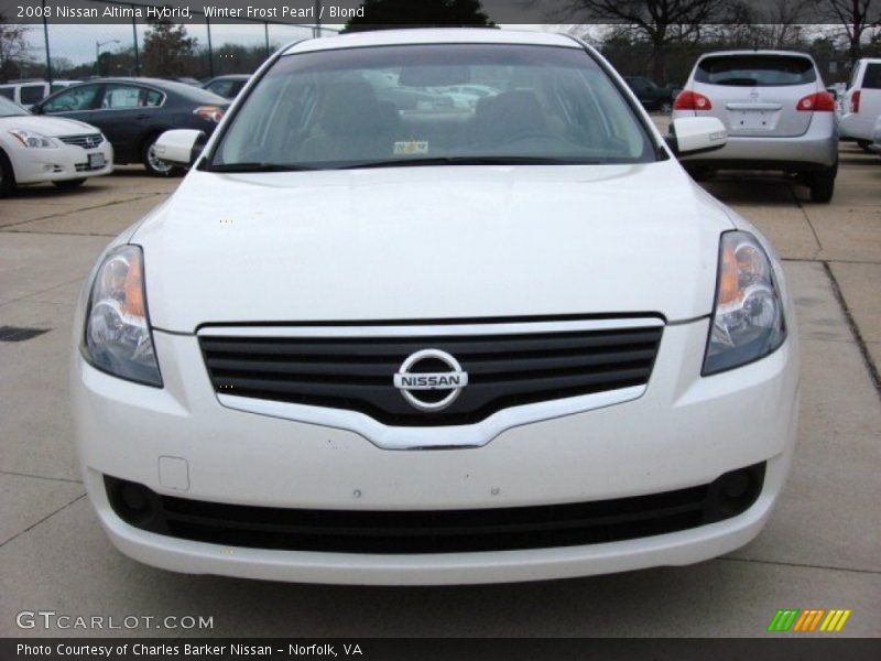 Winter Frost Pearl / Blond 2008 Nissan Altima Hybrid