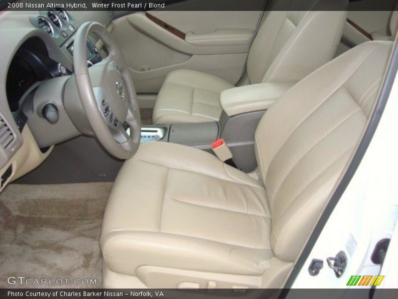 Winter Frost Pearl / Blond 2008 Nissan Altima Hybrid