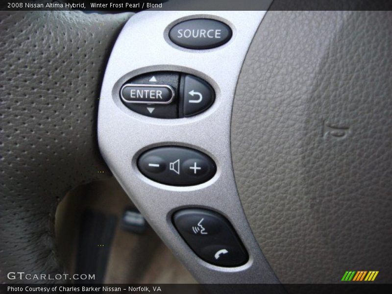 Winter Frost Pearl / Blond 2008 Nissan Altima Hybrid