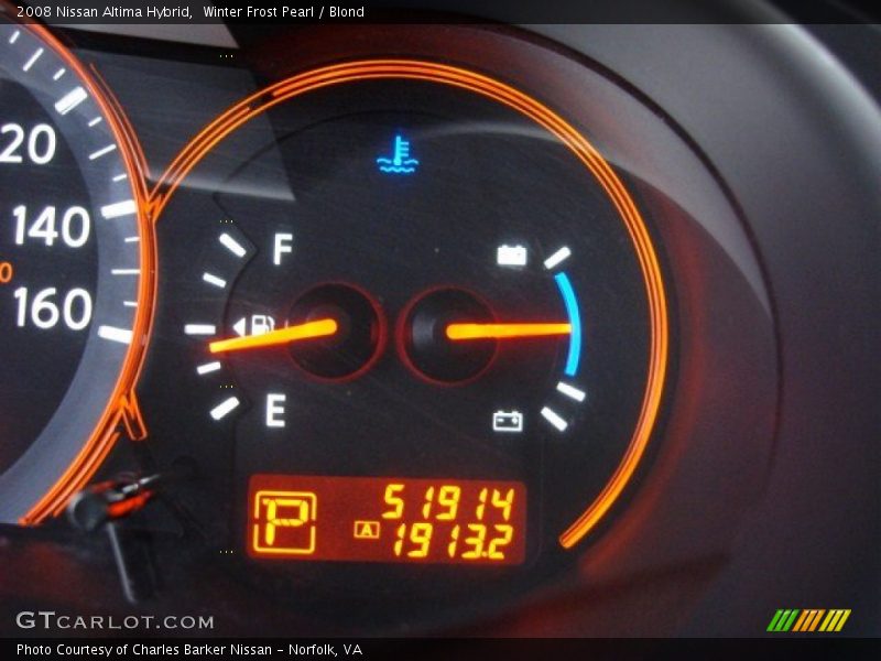 Winter Frost Pearl / Blond 2008 Nissan Altima Hybrid