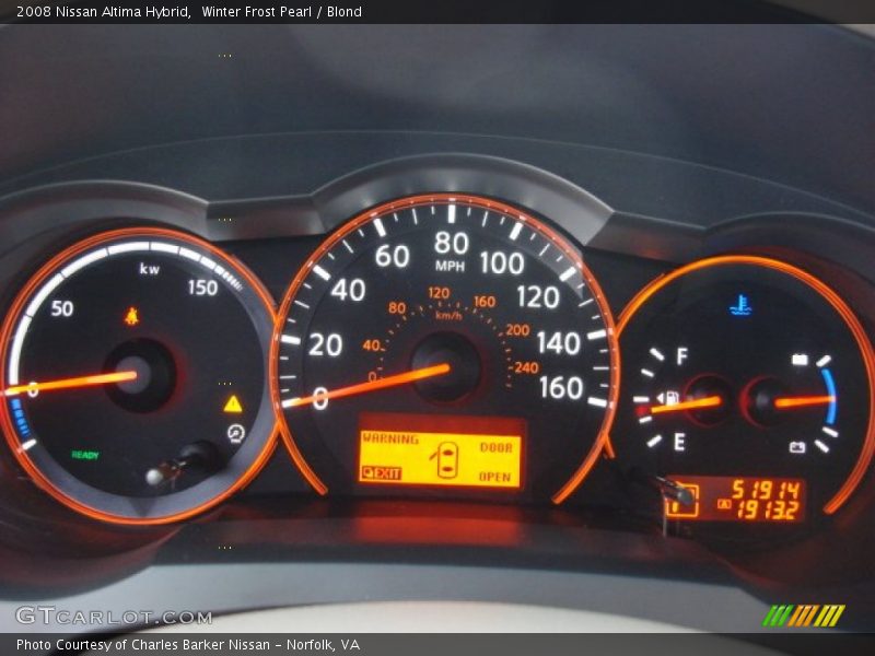 Winter Frost Pearl / Blond 2008 Nissan Altima Hybrid