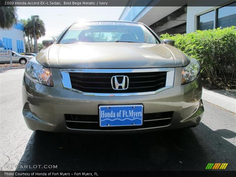 Bold Beige Metallic / Ivory 2009 Honda Accord EX-L Sedan