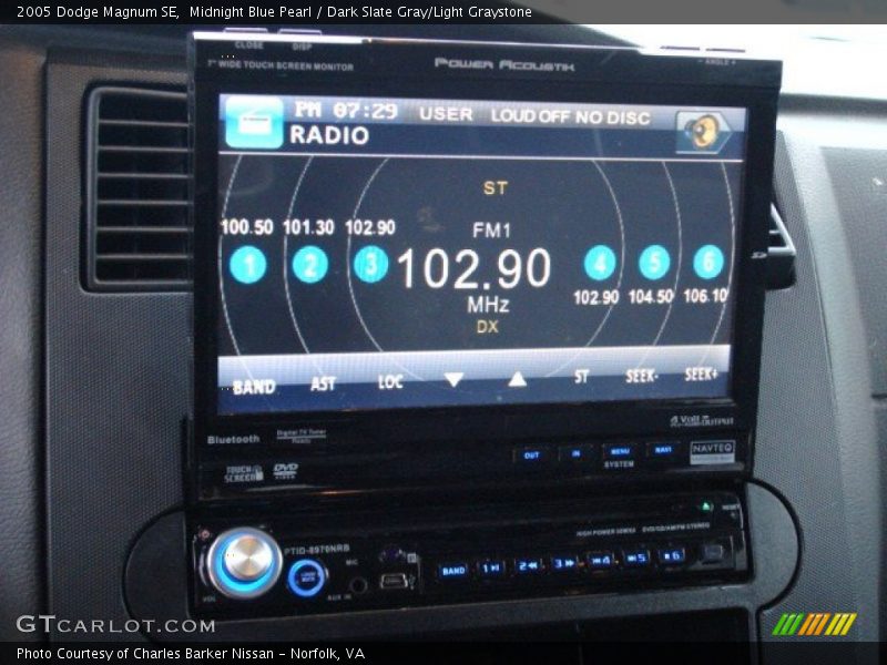Midnight Blue Pearl / Dark Slate Gray/Light Graystone 2005 Dodge Magnum SE