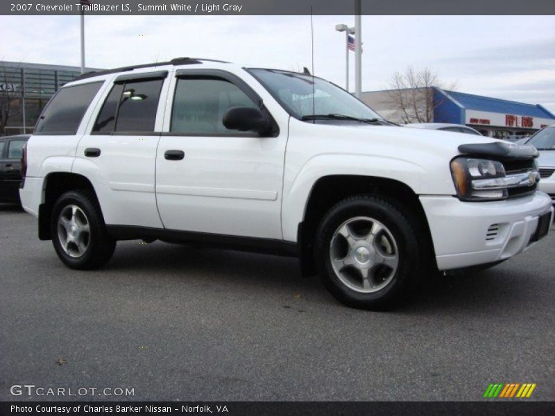 Summit White / Light Gray 2007 Chevrolet TrailBlazer LS