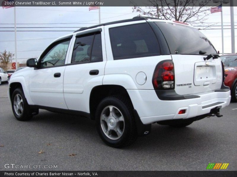 Summit White / Light Gray 2007 Chevrolet TrailBlazer LS