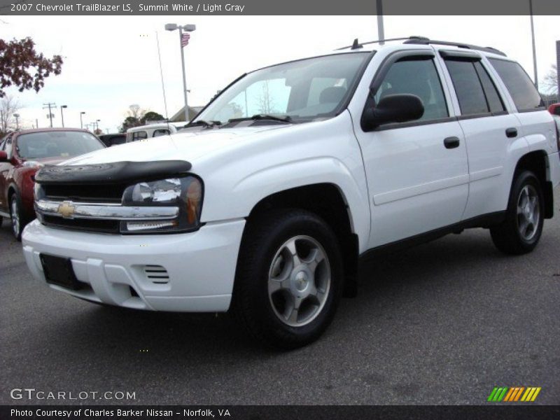 Summit White / Light Gray 2007 Chevrolet TrailBlazer LS