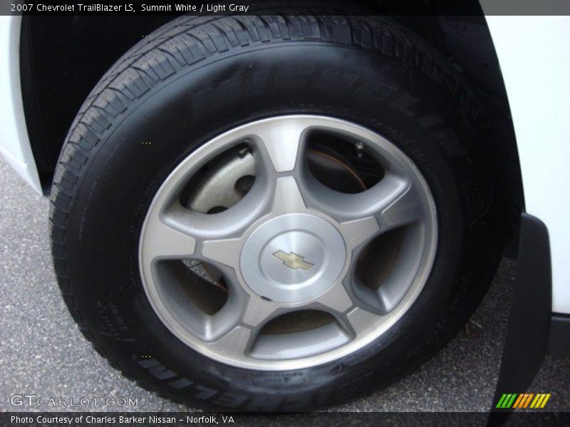 Summit White / Light Gray 2007 Chevrolet TrailBlazer LS