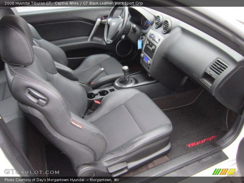  2008 Tiburon GT GT Black Leather/Black Sport Grip Interior