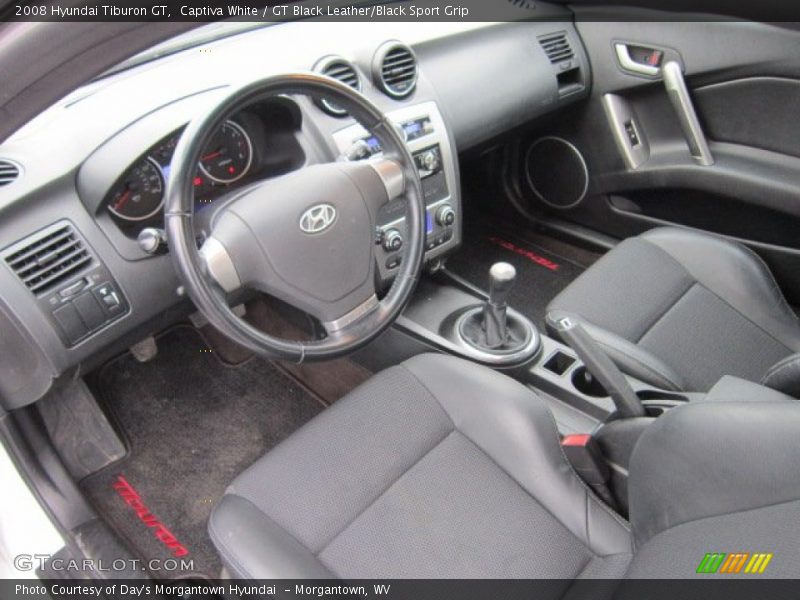 GT Black Leather/Black Sport Grip Interior - 2008 Tiburon GT 
