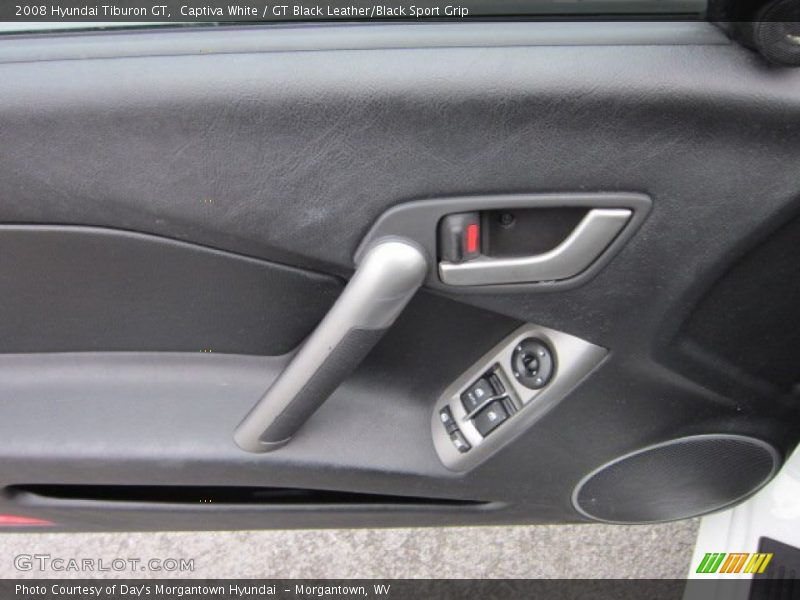 Captiva White / GT Black Leather/Black Sport Grip 2008 Hyundai Tiburon GT