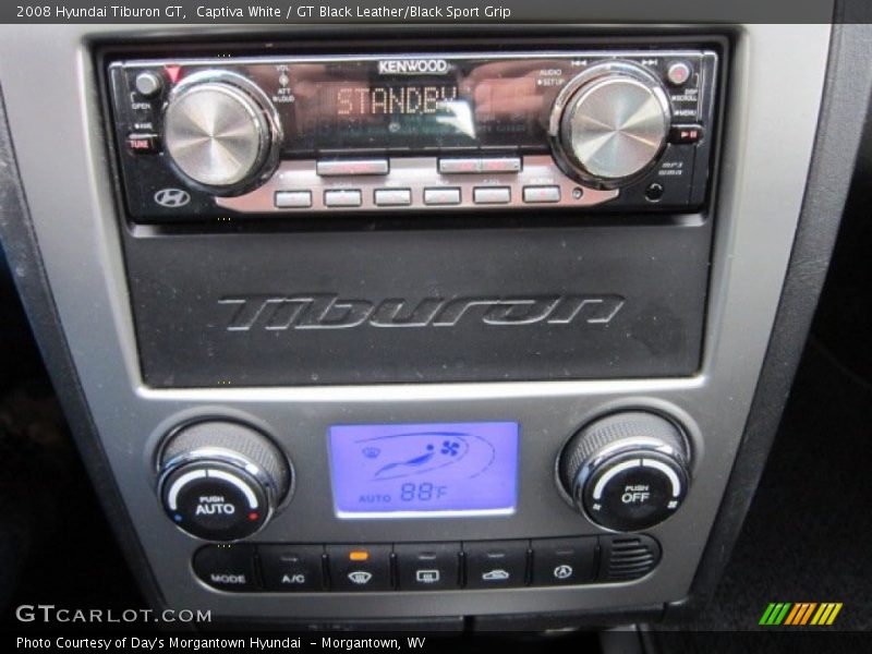 Captiva White / GT Black Leather/Black Sport Grip 2008 Hyundai Tiburon GT