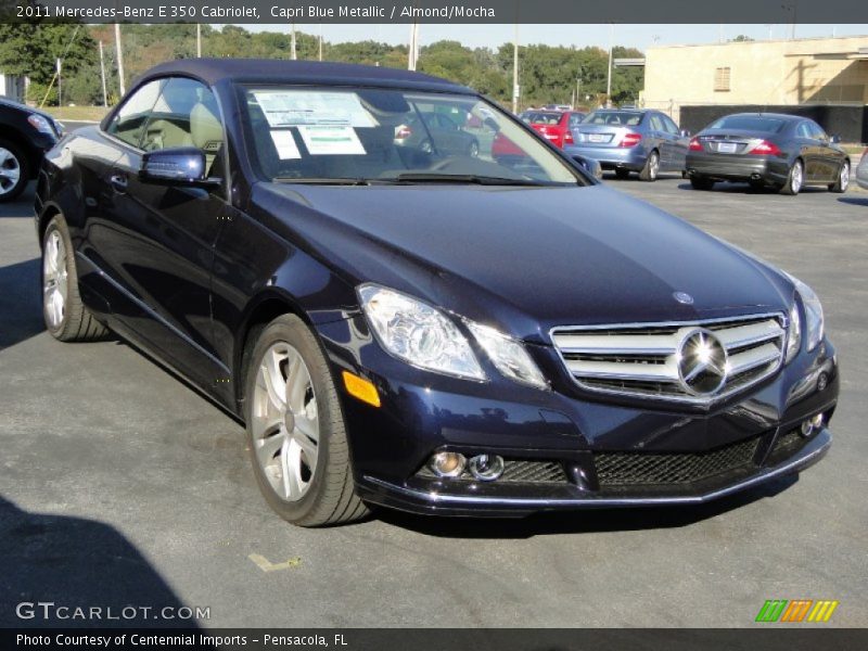 Capri Blue Metallic / Almond/Mocha 2011 Mercedes-Benz E 350 Cabriolet