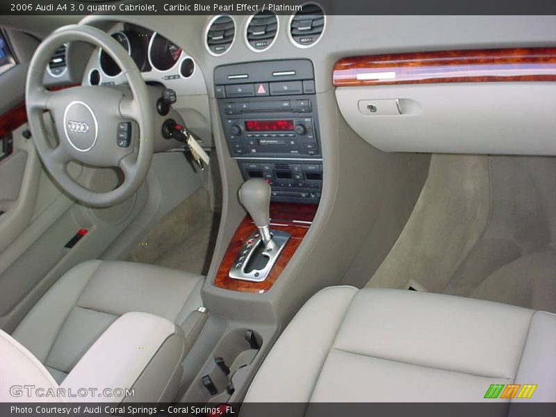 Caribic Blue Pearl Effect / Platinum 2006 Audi A4 3.0 quattro Cabriolet
