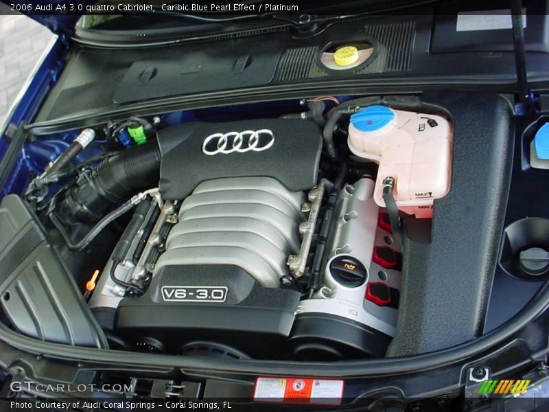 Caribic Blue Pearl Effect / Platinum 2006 Audi A4 3.0 quattro Cabriolet