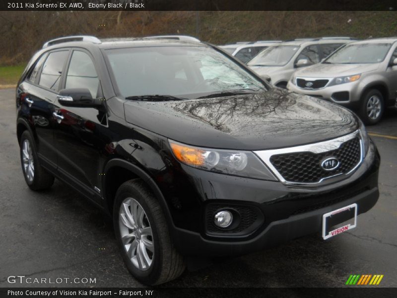 Ebony Black / Black 2011 Kia Sorento EX AWD