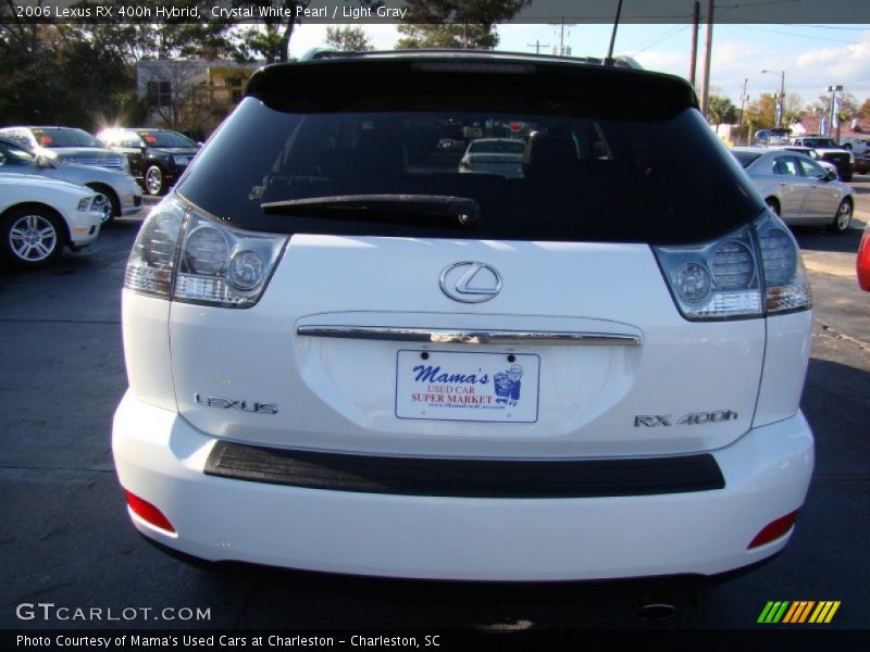 Crystal White Pearl / Light Gray 2006 Lexus RX 400h Hybrid