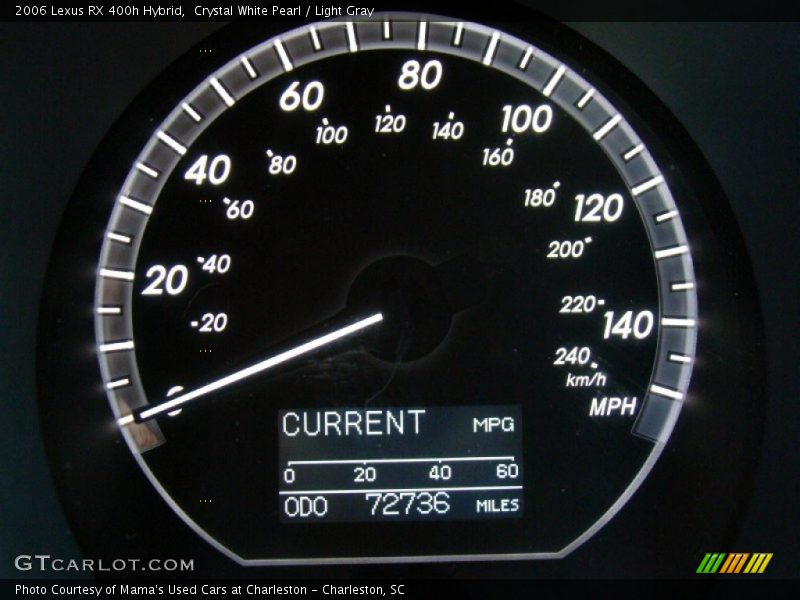 Crystal White Pearl / Light Gray 2006 Lexus RX 400h Hybrid