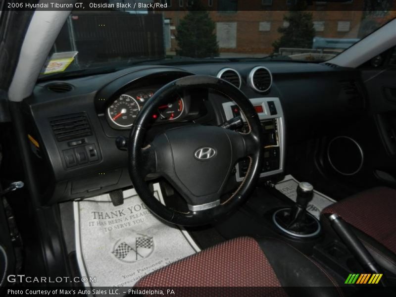 Obsidian Black / Black/Red 2006 Hyundai Tiburon GT