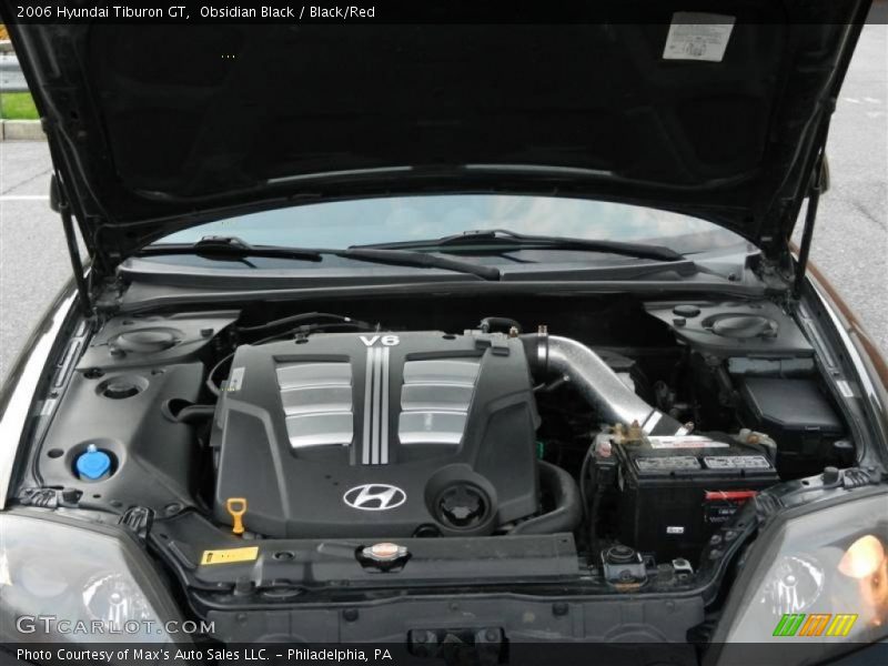 Obsidian Black / Black/Red 2006 Hyundai Tiburon GT