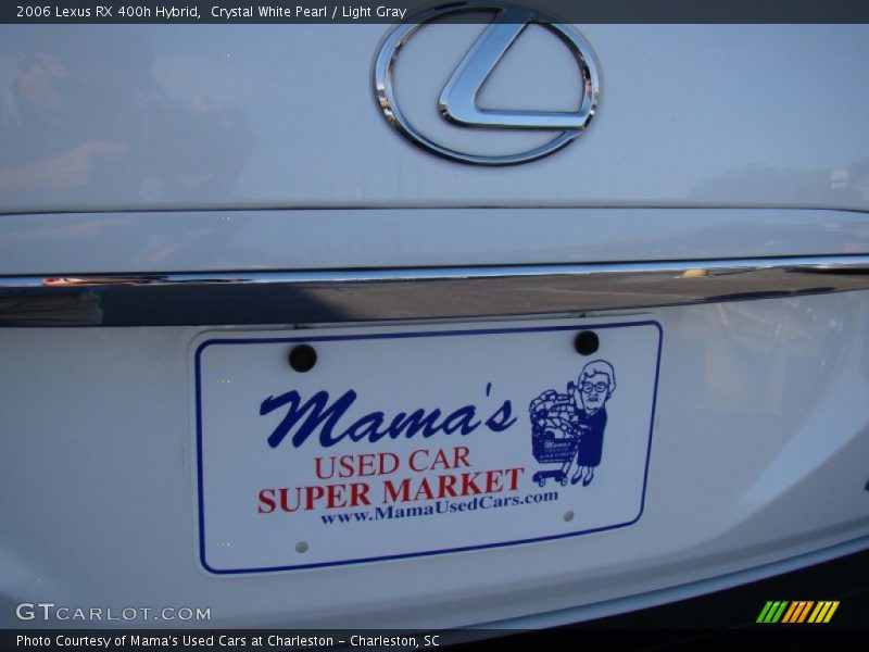 Crystal White Pearl / Light Gray 2006 Lexus RX 400h Hybrid