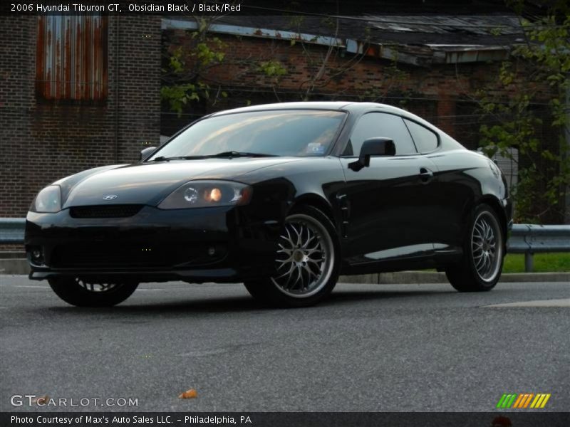 Obsidian Black / Black/Red 2006 Hyundai Tiburon GT