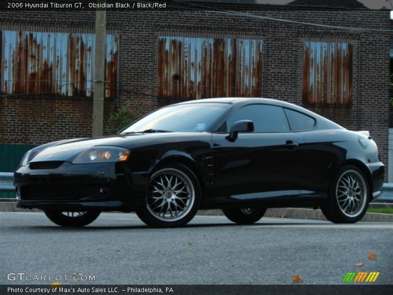 Obsidian Black / Black/Red 2006 Hyundai Tiburon GT