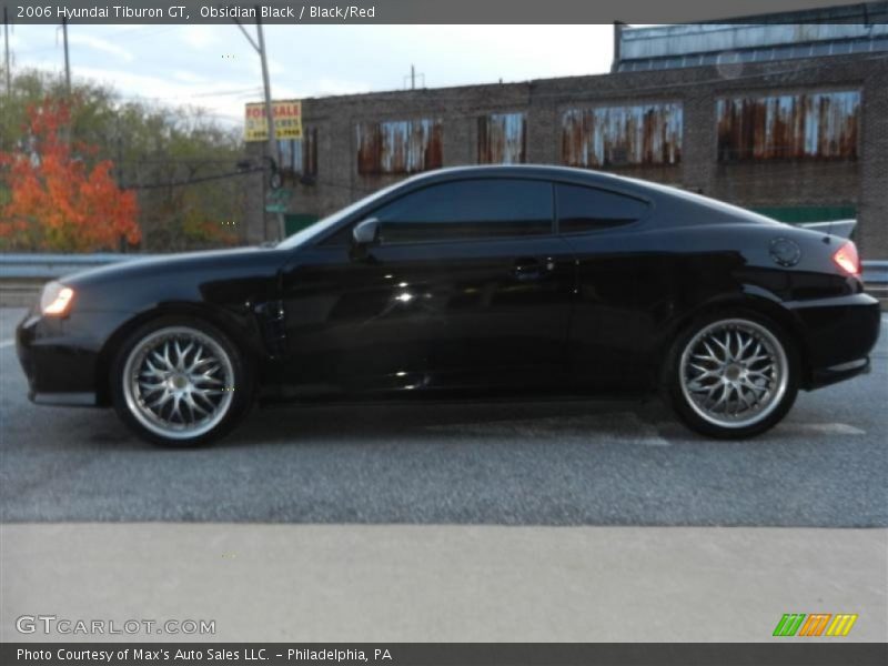 Obsidian Black / Black/Red 2006 Hyundai Tiburon GT