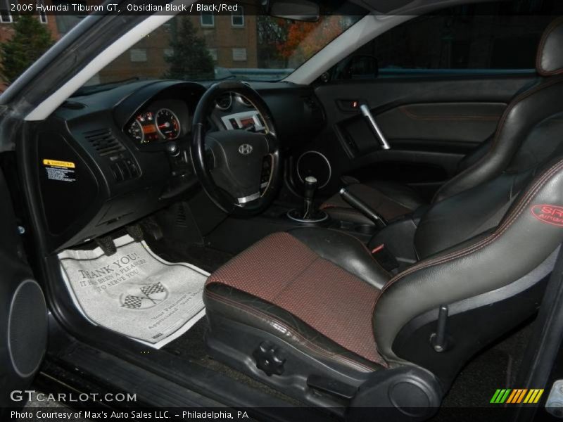Obsidian Black / Black/Red 2006 Hyundai Tiburon GT