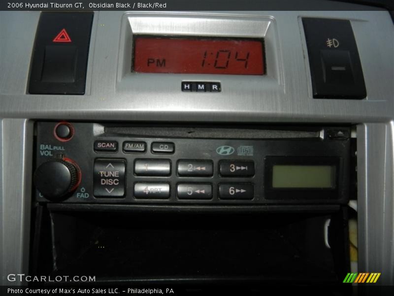 Obsidian Black / Black/Red 2006 Hyundai Tiburon GT