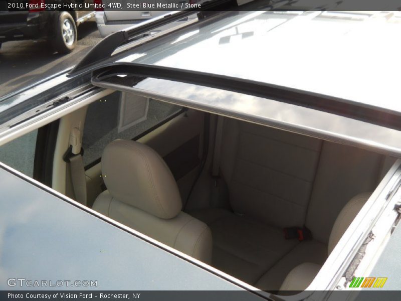 Steel Blue Metallic / Stone 2010 Ford Escape Hybrid Limited 4WD