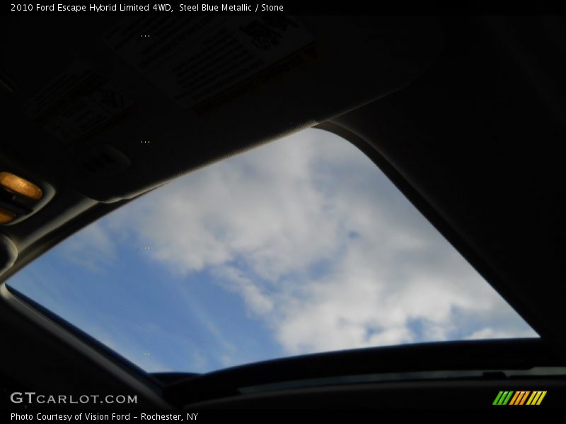 Steel Blue Metallic / Stone 2010 Ford Escape Hybrid Limited 4WD