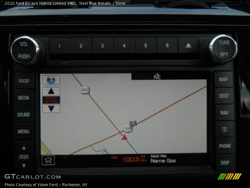 Steel Blue Metallic / Stone 2010 Ford Escape Hybrid Limited 4WD