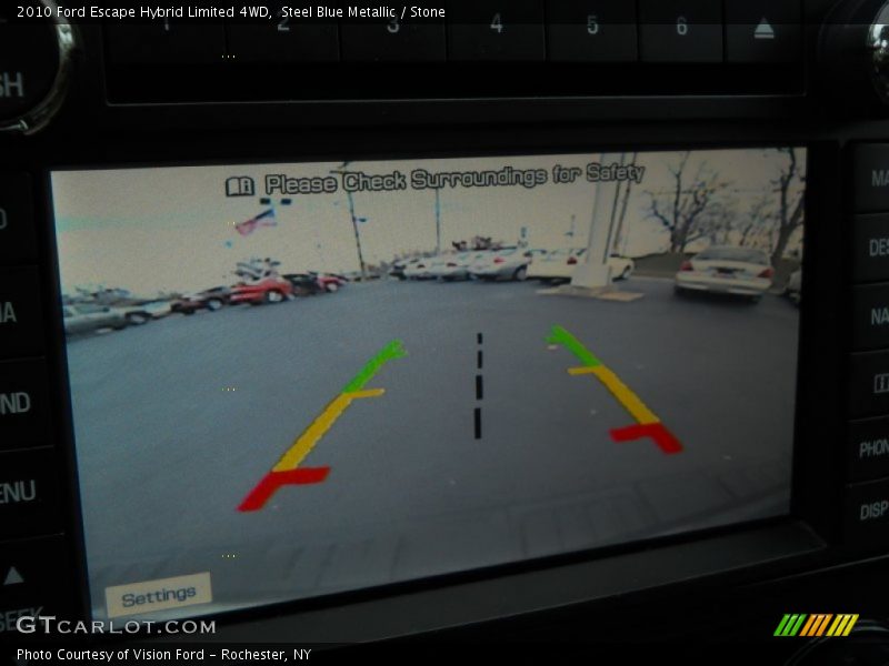 Steel Blue Metallic / Stone 2010 Ford Escape Hybrid Limited 4WD