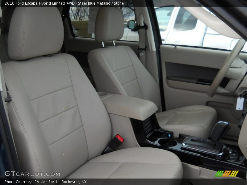 Steel Blue Metallic / Stone 2010 Ford Escape Hybrid Limited 4WD