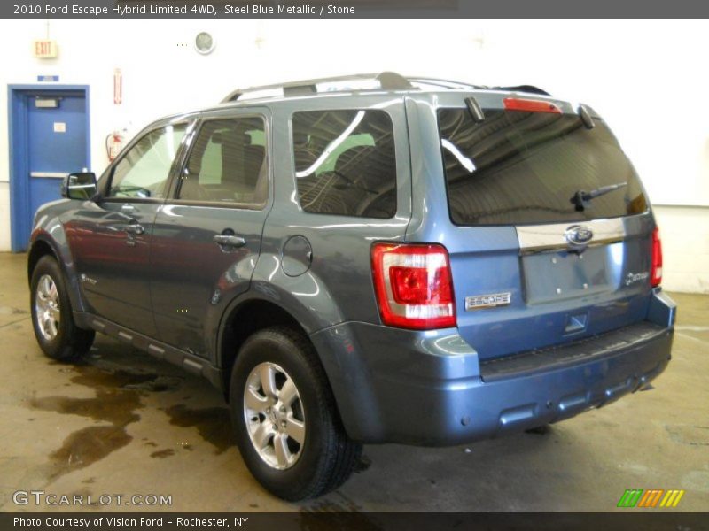 Steel Blue Metallic / Stone 2010 Ford Escape Hybrid Limited 4WD