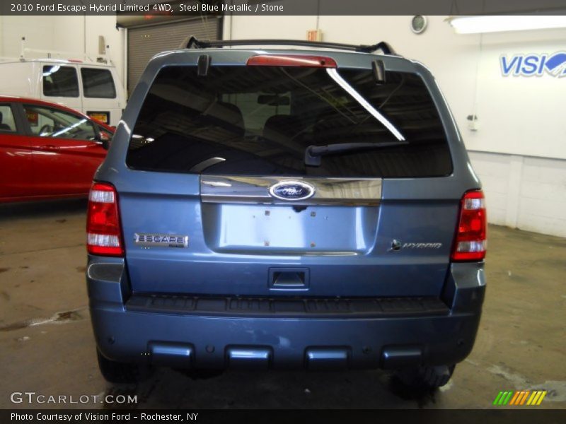 Steel Blue Metallic / Stone 2010 Ford Escape Hybrid Limited 4WD
