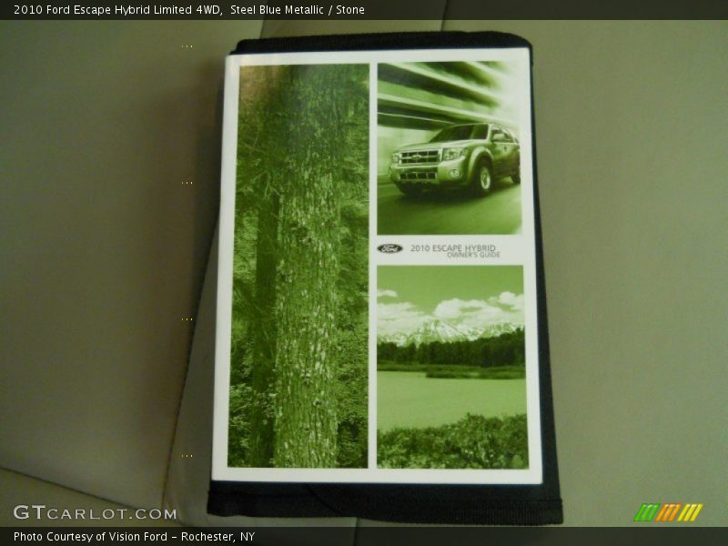 Steel Blue Metallic / Stone 2010 Ford Escape Hybrid Limited 4WD