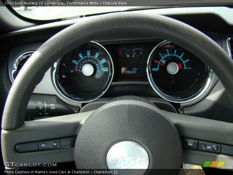 Performance White / Charcoal Black 2010 Ford Mustang V6 Convertible