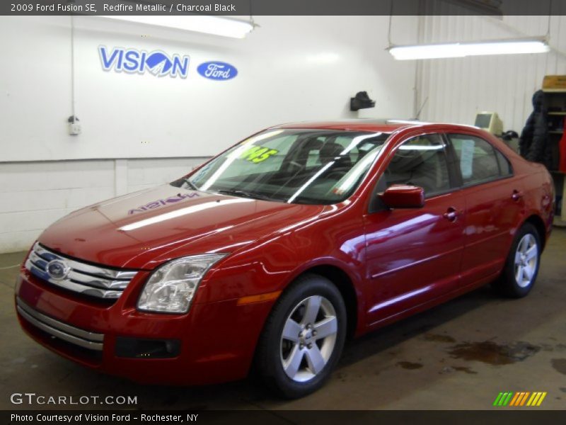 Redfire Metallic / Charcoal Black 2009 Ford Fusion SE