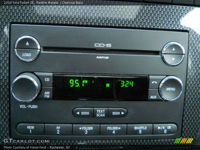 Redfire Metallic / Charcoal Black 2009 Ford Fusion SE
