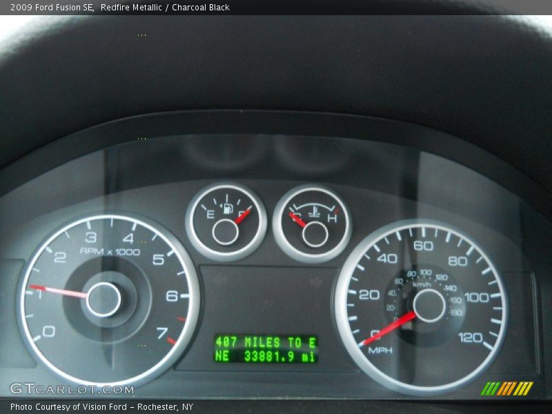 Redfire Metallic / Charcoal Black 2009 Ford Fusion SE