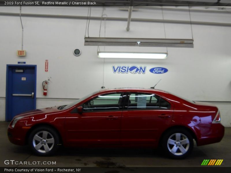 Redfire Metallic / Charcoal Black 2009 Ford Fusion SE