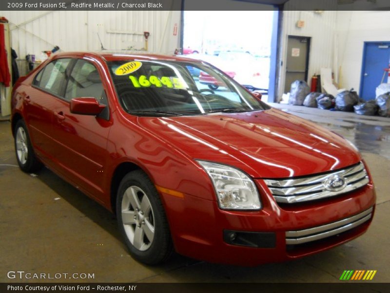 Redfire Metallic / Charcoal Black 2009 Ford Fusion SE