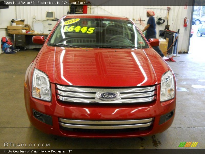 Redfire Metallic / Charcoal Black 2009 Ford Fusion SE