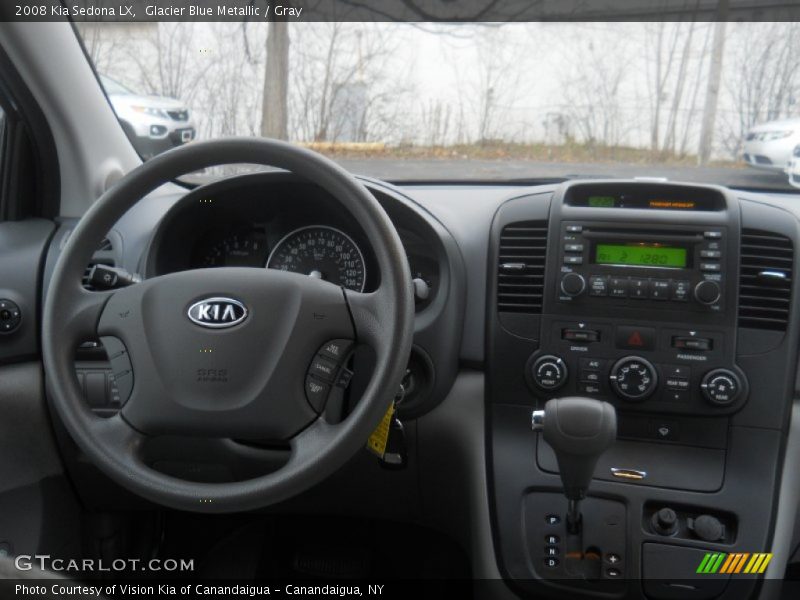 Glacier Blue Metallic / Gray 2008 Kia Sedona LX