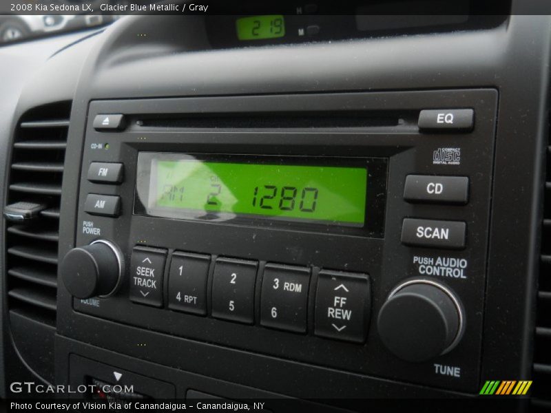 Glacier Blue Metallic / Gray 2008 Kia Sedona LX
