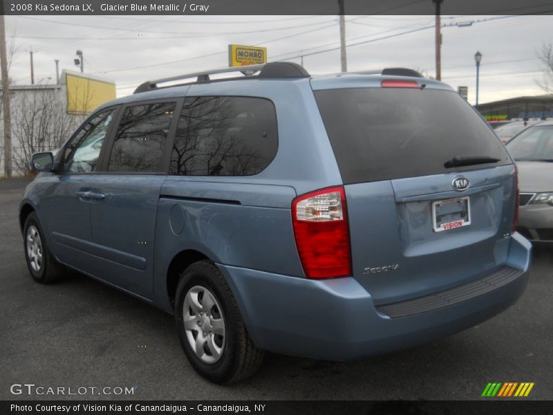 Glacier Blue Metallic / Gray 2008 Kia Sedona LX