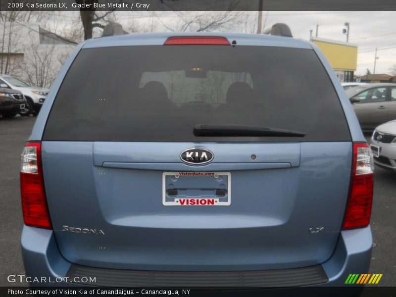 Glacier Blue Metallic / Gray 2008 Kia Sedona LX